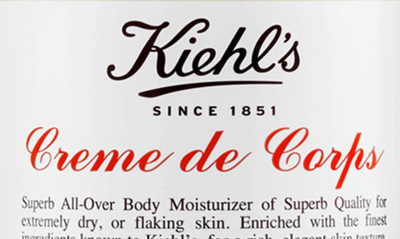 Kiehl's Since 1851 Crème De Corps Refillable Hydrating Body Lotion With Squalane 8.4 oz/ 250 ml In Bottle