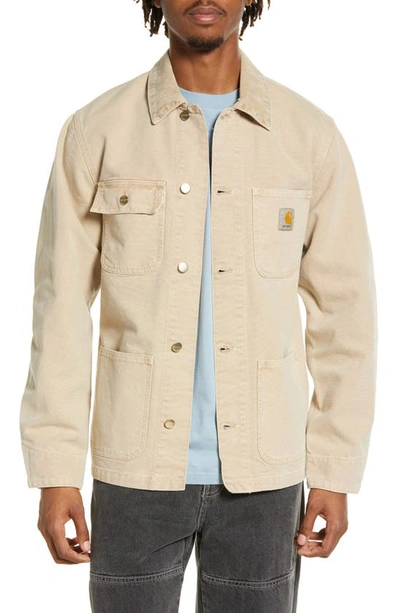Carhartt Michigan Jacket In Dearborn Canvas In Beige | ModeSens
