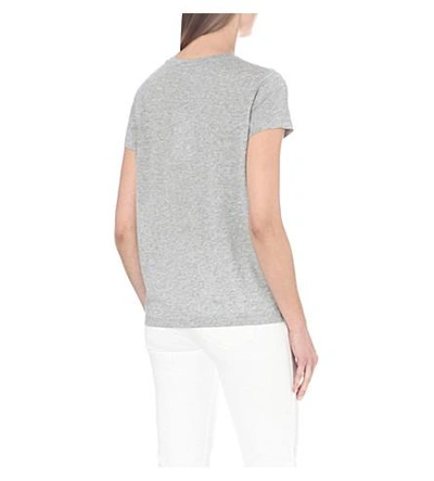 Shop Kenzo Tiger-print Jersey T-shirt In Light Grey