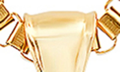 Hmy Jewelry 18k Gold Plated Stainless Steel Imitation Pearl & Cross Pendant Layered Necklace In Yellow