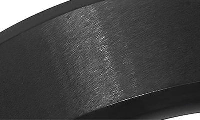 Hmy Jewelry Brushed Black Ip Tungsten Band Ring In Black