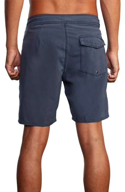 Shop Rvca Pigment Board Shorts In New Navy
