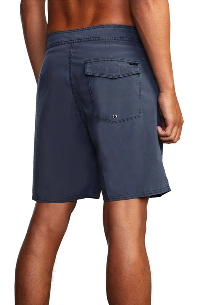 Shop Rvca Pigment Board Shorts In New Navy