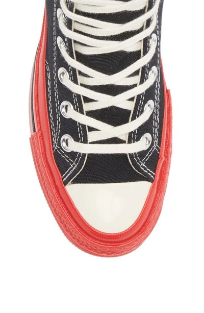 Shop Comme Des Garçons X Converse Gender Inclusive Chuck Taylor® Hidden Heart Red Sole High Top Sneaker In Black