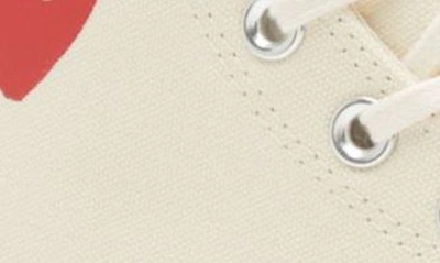 Shop Comme Des Garçons X Converse Gender Inclusive Chuck Taylor® Hidden Heart Red Sole High Top Sneaker In Off White
