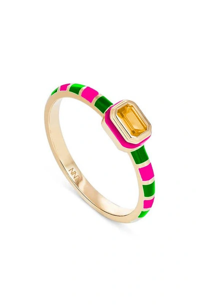 Shop Nevernot Grab 'n' Go Ready 2 Radiate Ring In Pink And Green