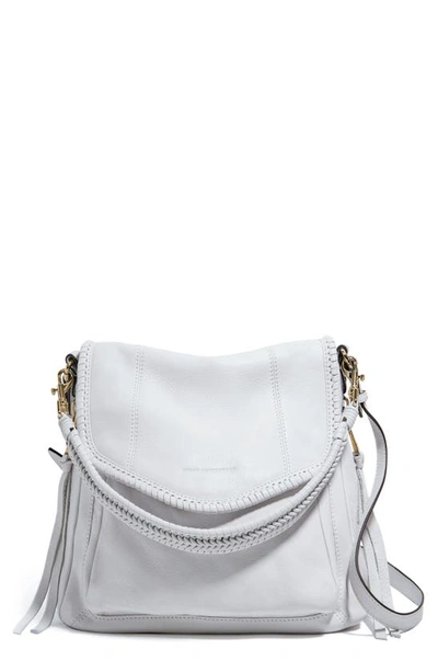 Shop Aimee Kestenberg All For Love Convertible Leather Shoulder Bag In Cloud W/ Shiny Gold