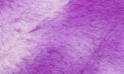 Shop Yosi Samra Kids' Miss Nora Faux Fur Slide In Purple