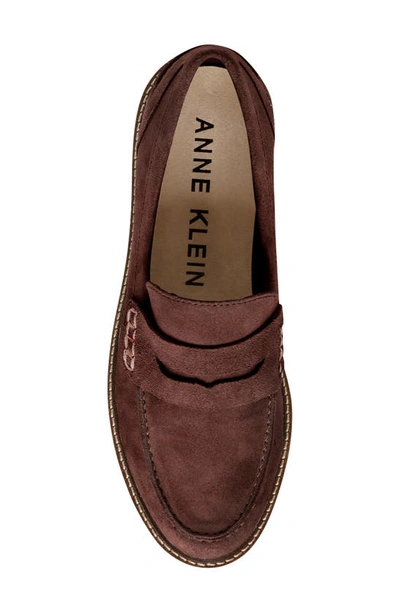 Anne Klein Women's Emmylou Lug Sole Loafers In Dk Brown