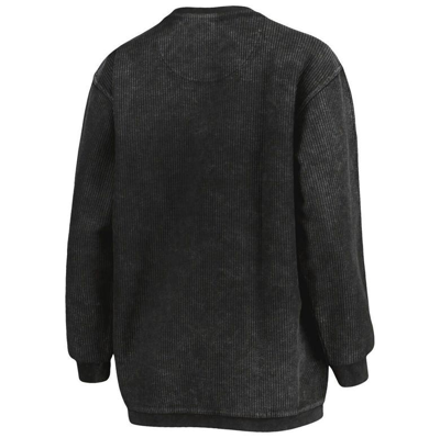 Shop Pressbox Black Miami Hurricanes Comfy Cord Vintage Wash Basic Arch Pullover Sweatshirt