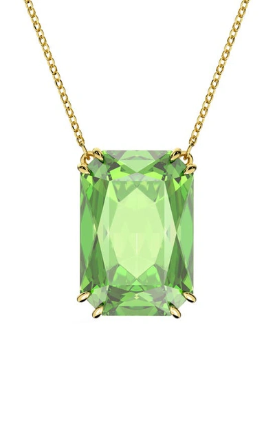 Shop Swarovski Millenia Octagon Crystal Pendant Necklace In Green