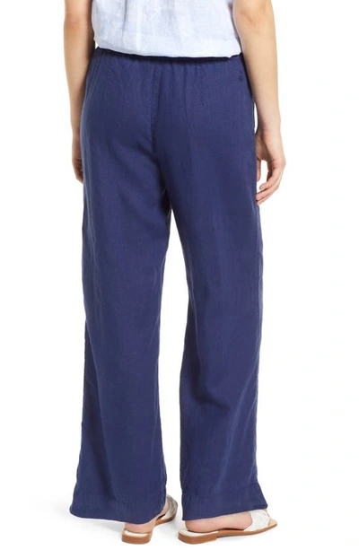 Shop Tommy Bahama Two Palms High Waist Linen Pants In Island Navy