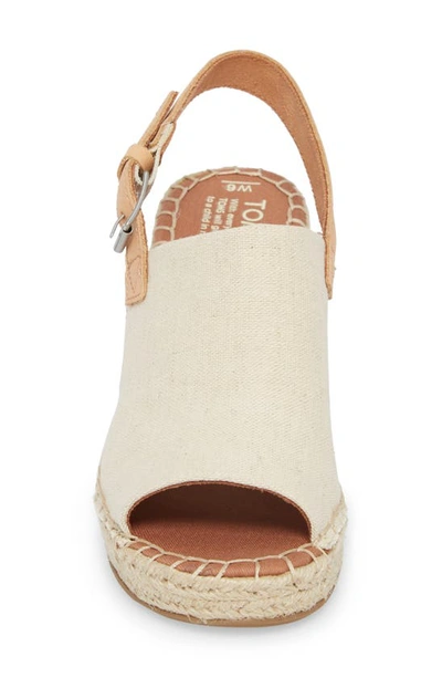 Shop Toms Monica Slingback Wedge In Natural Hemp/ Leather
