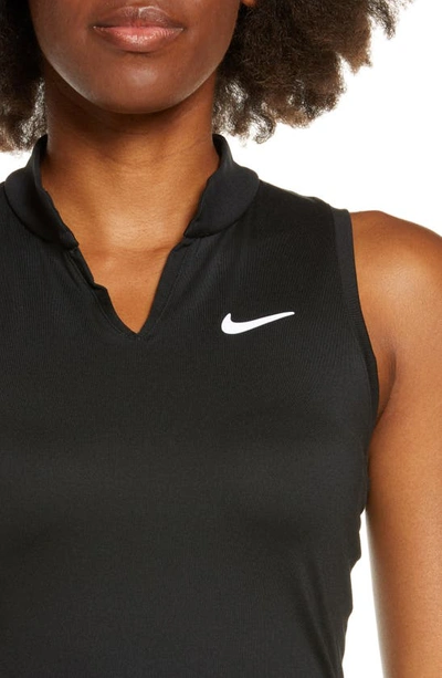 Shop Nike Court Victory Dri-fit Racerback Dress In Black/ White