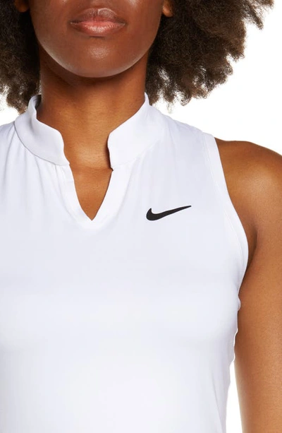Shop Nike Court Victory Dri-fit Racerback Dress In White/ Black