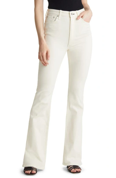 Rag & Bone Icon Casey High-rise Flare Jeans In Ecru