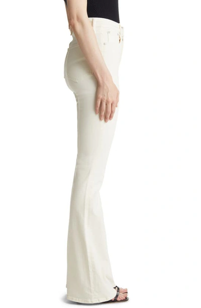 Rag & Bone Icon Casey High-rise Flare Jeans In Ecru