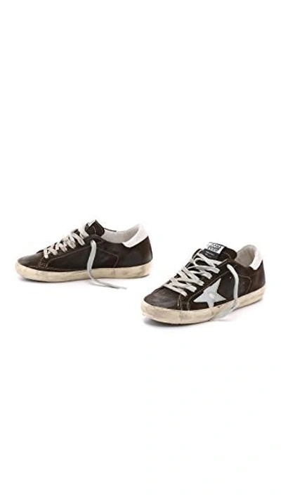 Shop Golden Goose Superstar Sneakers In Brown