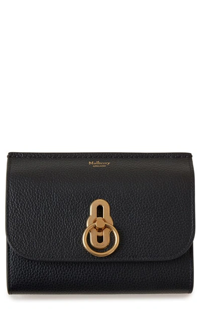 Shop Mulberry Medium Amberley Classic Grain Leather Wallet In Black