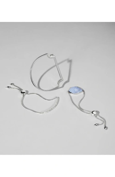 Shop Monica Vinader Stellar Pavé Diamond Mini Bar Bracelet In Silver