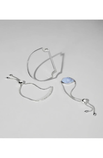 Monica Vinader Stellar Pave Diamond Mini Bar Bracelet In Silver