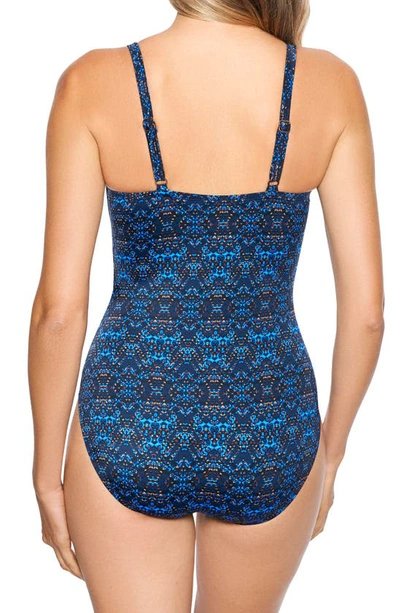 Shop Miraclesuit Thebes Bette One-piece Swimsuit In Blue Multi