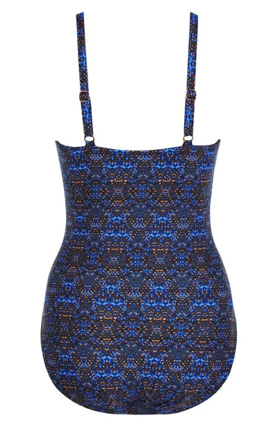 Shop Miraclesuit Thebes Bette One-piece Swimsuit In Blue Multi