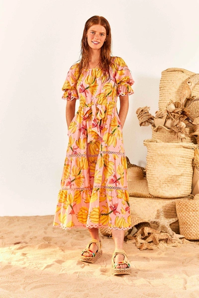 Shop Farm Rio Banana Taste Midi Dress