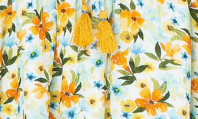 Shop Peek Aren't You Curious Kids' Floral Print Tassel Drawstring Dress