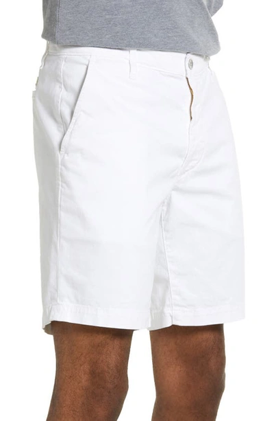 Shop Ag Wanderer Brushed Cotton Twill Chino Shorts In White