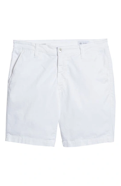 Shop Ag Wanderer Brushed Cotton Twill Chino Shorts In White
