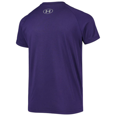 Shop Under Armour Youth  Purple Northwestern Wildcats Logo Lockup Performance T-shirt