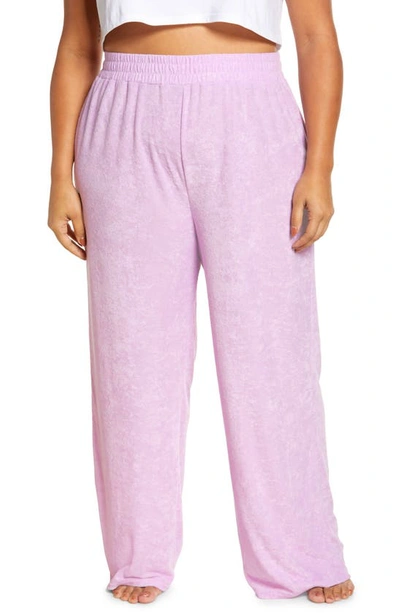 Open Edit Knit Terry Cloth Lounge Pants In Purple Bloom ModeSens