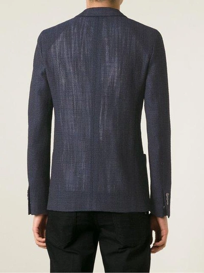 Shop Fendi Knitted Blazer In Black