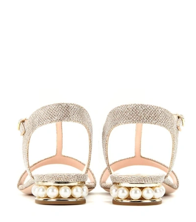 Shop Nicholas Kirkwood Casati Embellished Glitter-effect Sandals