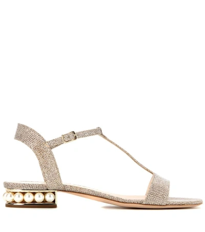 Shop Nicholas Kirkwood Casati Embellished Glitter-effect Sandals