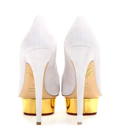 Shop Charlotte Olympia Dolly Suede Platform Pumps