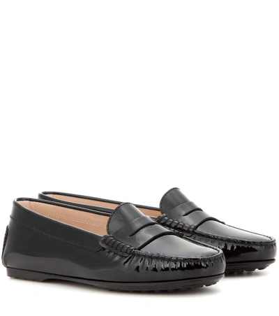 Shop Tod's City Gommini Patent Leather Loafers