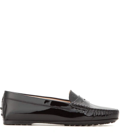 Shop Tod's City Gommini Patent Leather Loafers