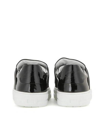 Shop Roger Vivier Sneaky Viv Embellished Patent Leather Sneakers