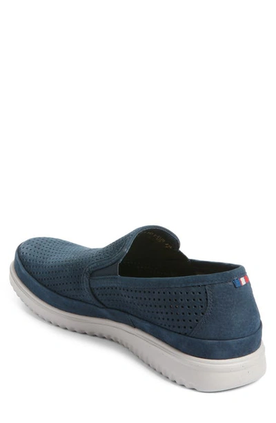 Shop Mephisto Tiago Perforated Loafer In Navy Nubuck