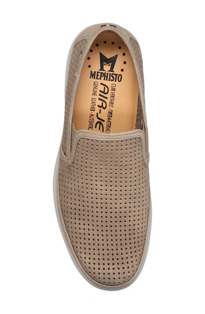 Shop Mephisto Tiago Perforated Loafer In Sand Nubuck