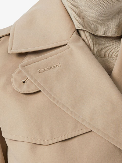 Shop Burberry Kensington Cottontrench Coat In Beige