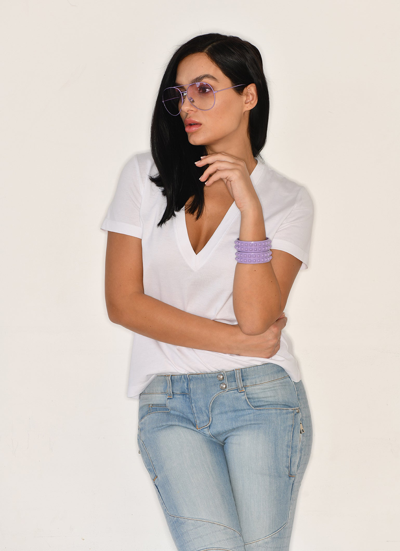 Shop Carmen Sol 2 Borchietta Bracelet In Violet