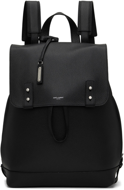 Shop Saint Laurent Black Sac De Jour Backpack In 1000 Black