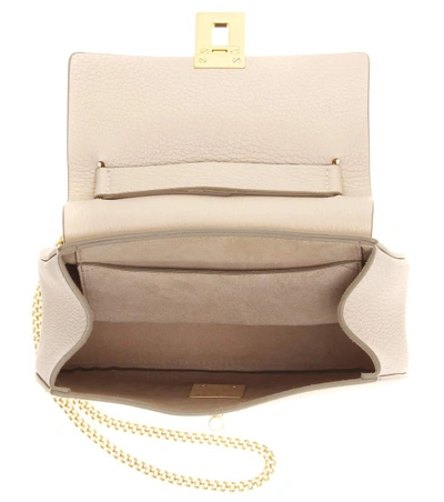Shop Chloé Drew Small Leather Shoulder Bag In Alstract White