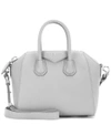 Givenchy Antigona Mini Leather Shoulder Bag In Pearl Grey
