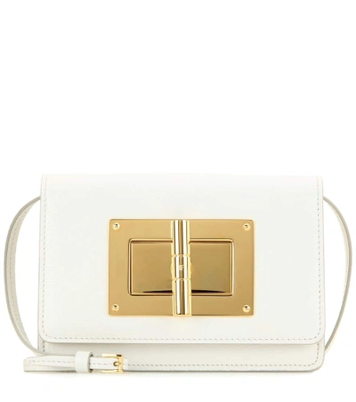 Shop Tom Ford Natalia Small Leather Shoulder Bag In White