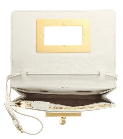 Shop Tom Ford Natalia Small Leather Shoulder Bag In White