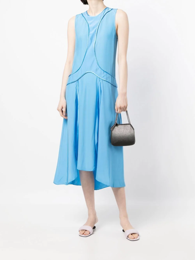 Stella Mccartney Flared Sleeveless Dress In Blue